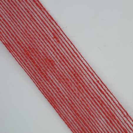 Cinta yute 4 cms tejido de saco rojo