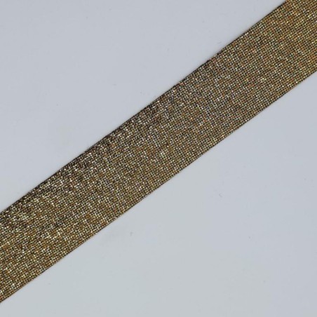 Cinta bies metalizada 1,8 cms lurex oro viejo