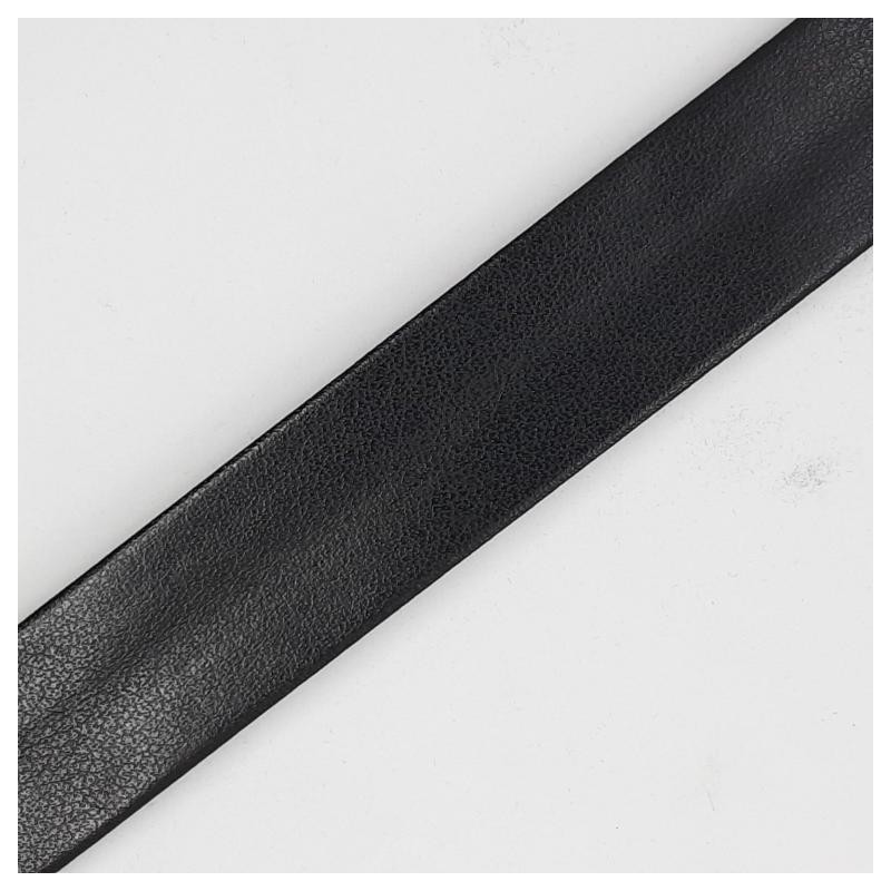 Cinta bies piel 1,8 cms negra