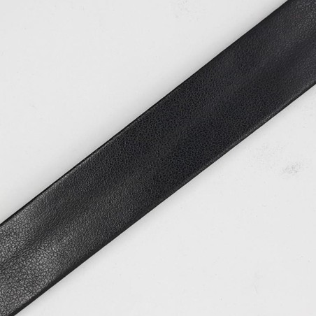 Cinta bies piel 1,8 cms negra