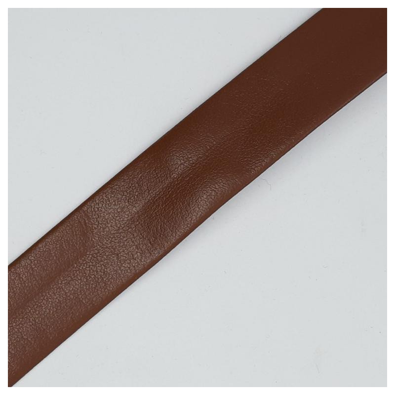 Cinta bies piel 1,8 cms marrón