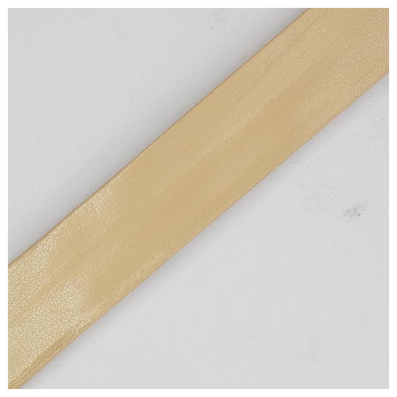 Cinta bies piel 1,8 cms beige
