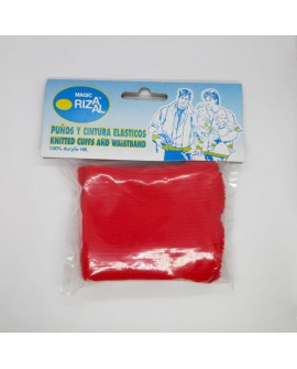 Puños elástico Rizaal patente roja