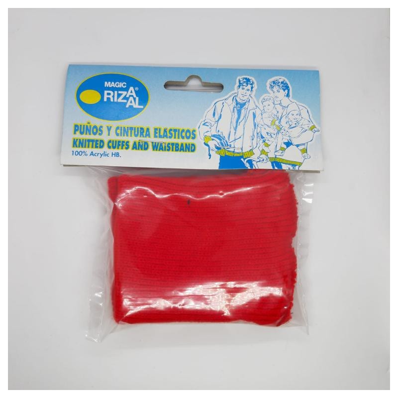 Puños elástico Rizaal patente roja