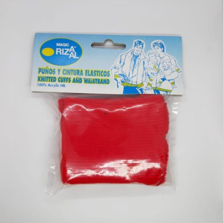 Puños elástico Rizaal patente roja