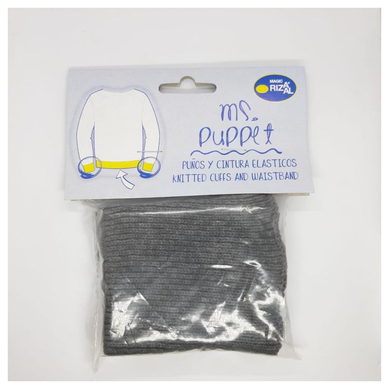 Puños elástico Rizaal patente gris oscura